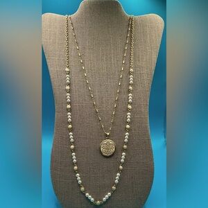 LIA SOPHIA Pearls & Medallion